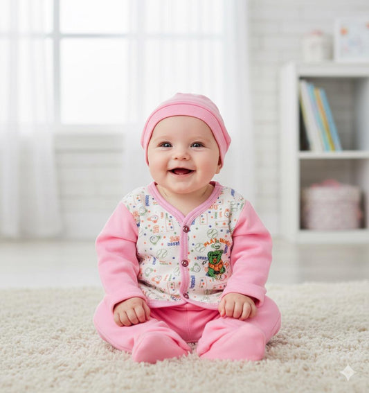 New Born Baby 3-Piece Outfit Set