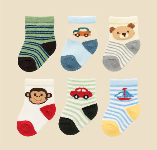 Pack of 3 pairs Newborn baby socks comfortable & warm stuff specially imported for kids