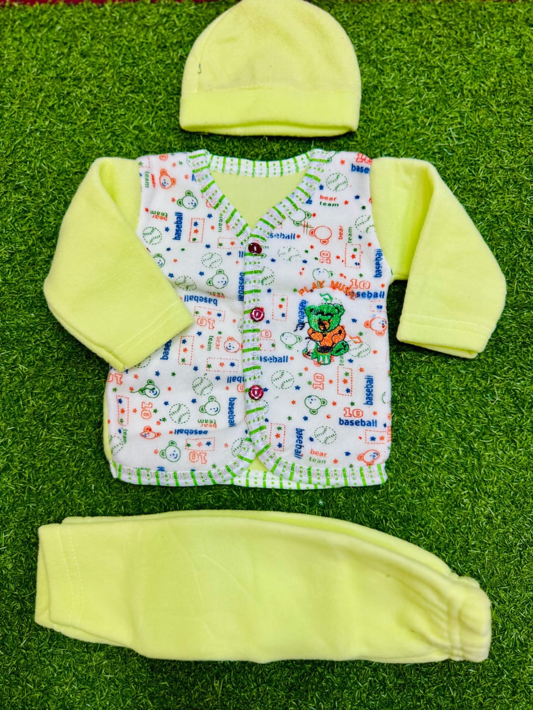 New Born Baby 3-Piece Outfit Set