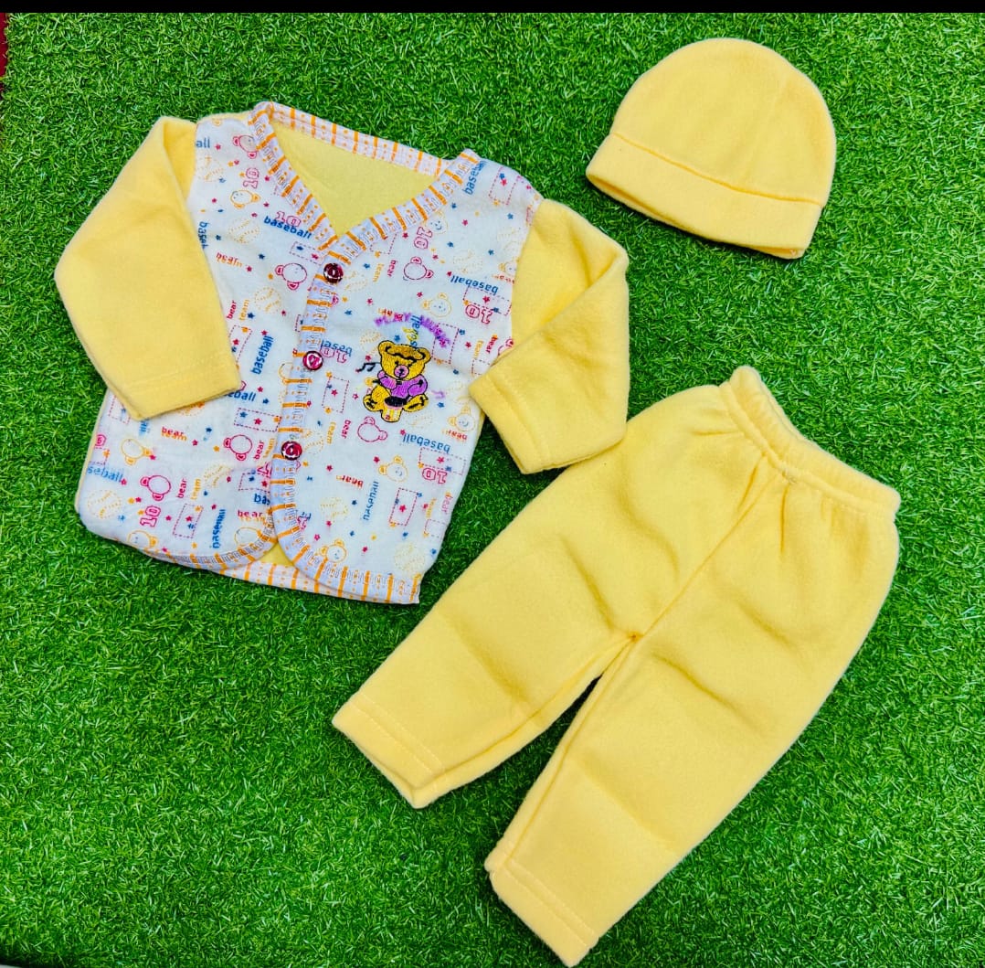 New Born Baby 3-Piece Outfit Set