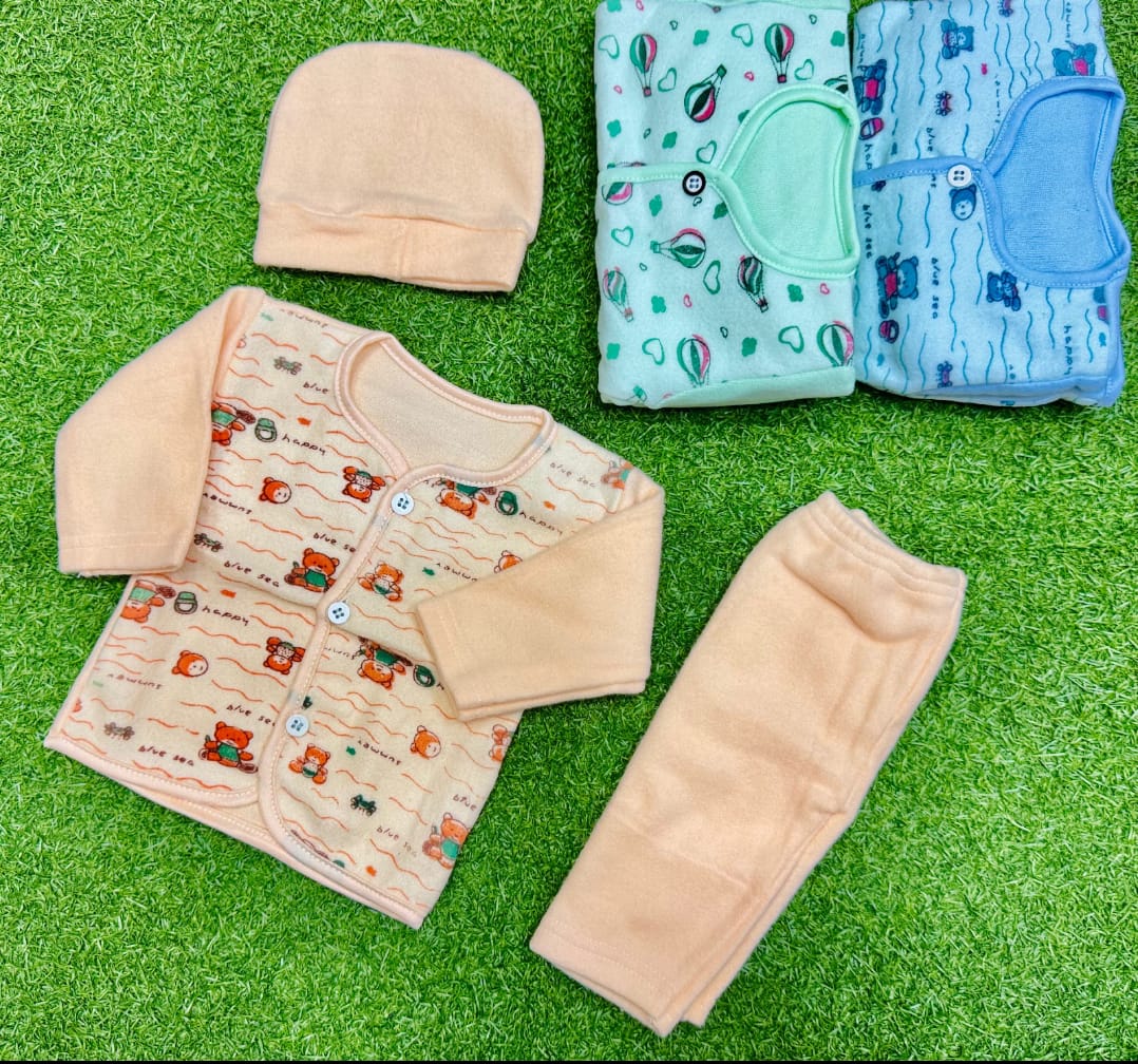 New Born Baby 3-Piece Outfit Set