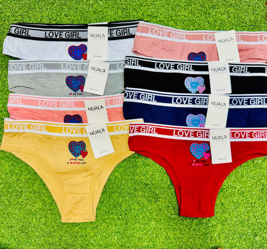 T Penty. Nuala "Love Girl" Thong Underwear – Colorful Collection Pack