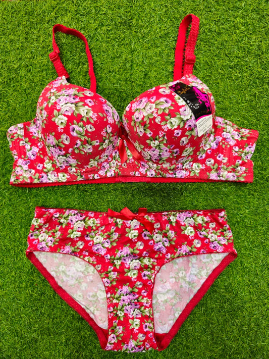 Floral Pushup Bras & Panty Set Collection