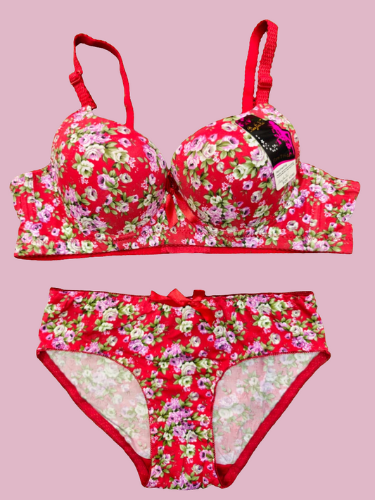 Floral Pushup Bras & Panty Set Collection