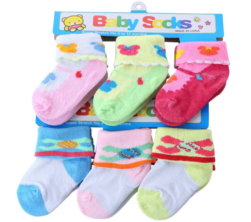 Pack of 3 pairs Newborn baby socks comfortable & warm stuff specially imported for kids