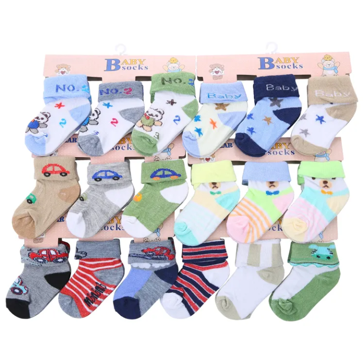 Pack of 3 pairs Newborn baby socks comfortable & warm stuff specially imported for kids