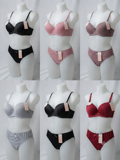 Flourish style Bra penty set | soft Paded pushup style