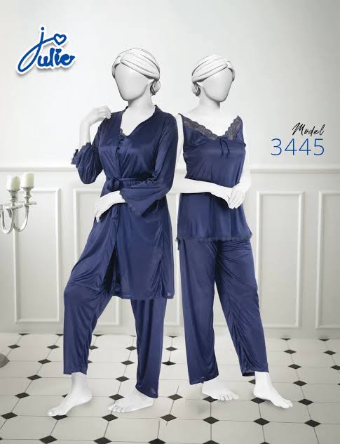 3-pieces. Nighty dress silk soft stuff | imported and. Premium stuff