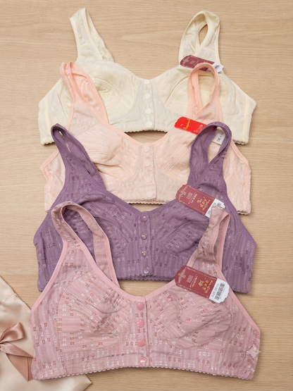 Frontopen button bra soft stuff