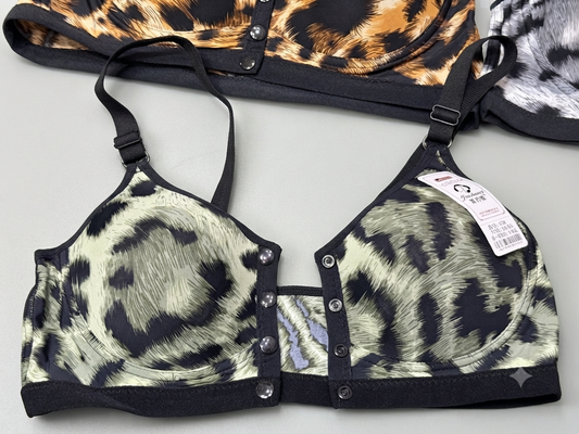 Frontopen cheeta printed bra Paded bra | jarsi Malayi soft stuff