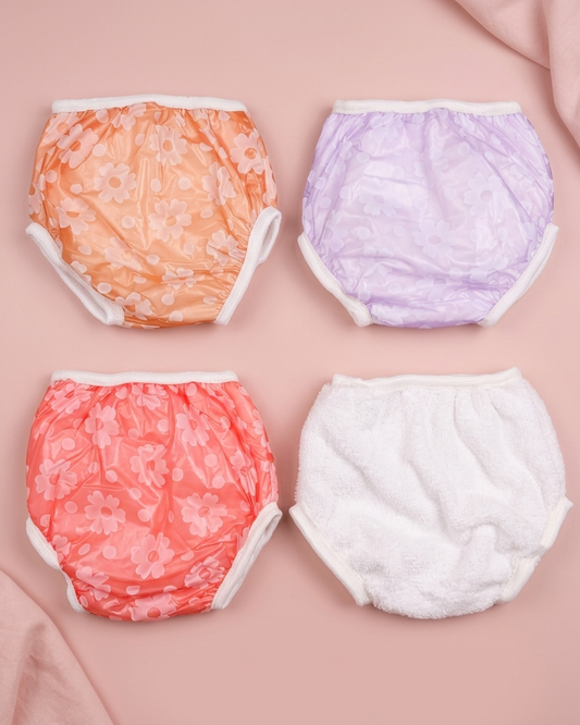 Kids towel nappy pack of 6 in assorted designs, available in Medium, Large and XL