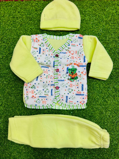 New Born Baby 3-Piece Outfit Set