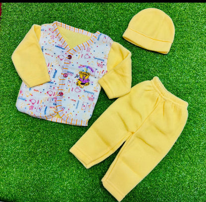 New Born Baby 3-Piece Outfit Set