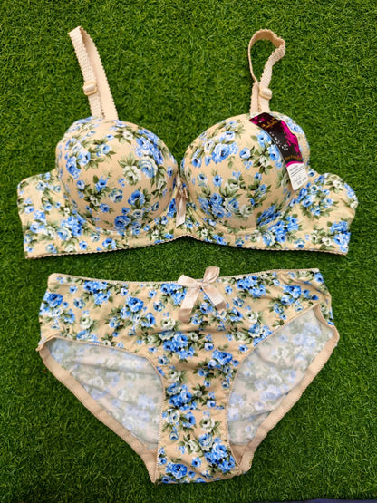 Floral Pushup Bras & Panty Set Collection