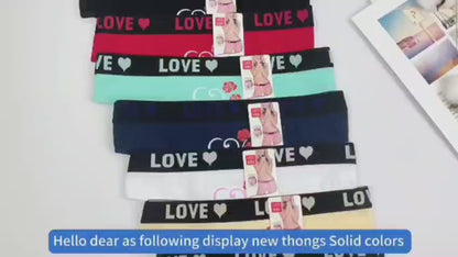 T Penty. Nuala "Love Girl" Thong Underwear – Colorful Collection Pack