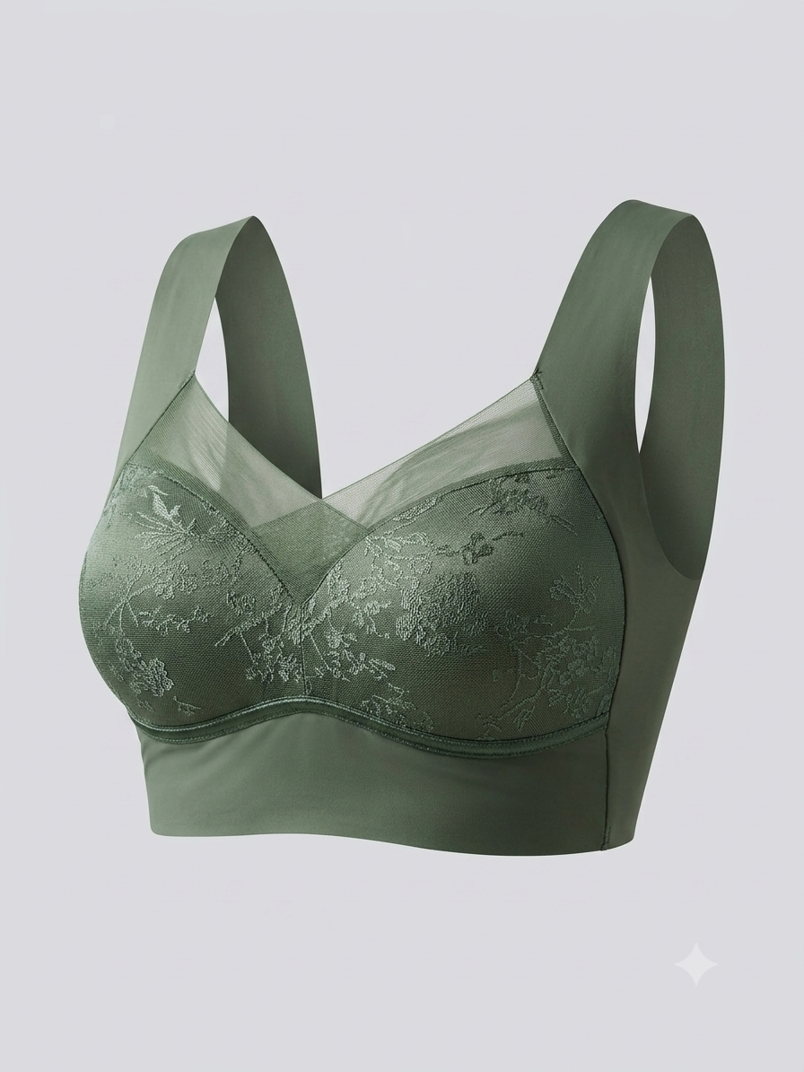 Hot Sale Lace No Steel Ring Plus Size Vest Ice Silk Seamless Gathering Breathable Thin Bra