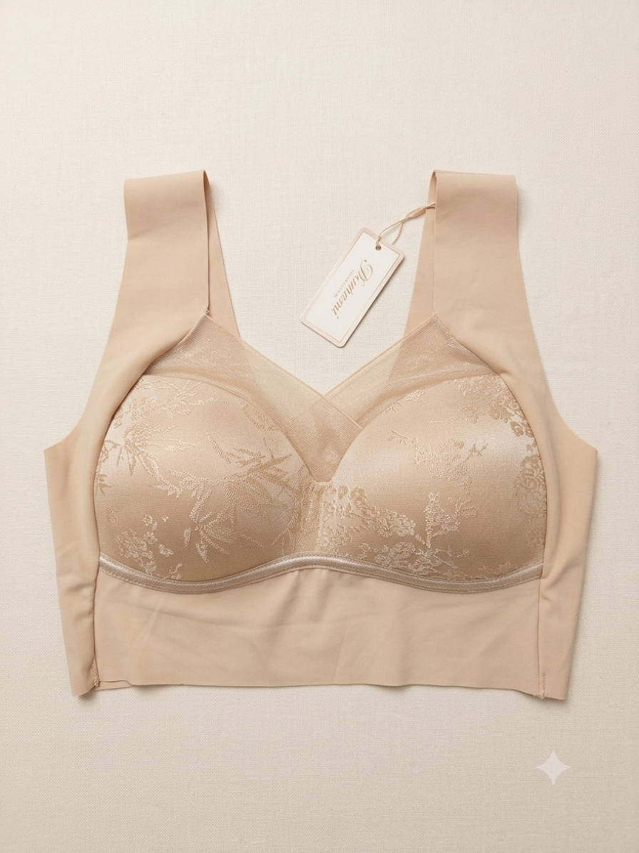 Hot Sale Lace No Steel Ring Plus Size Vest Ice Silk Seamless Gathering Breathable Thin Bra